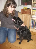 Rocky, Emma’s dog, who chewed her manuscripts